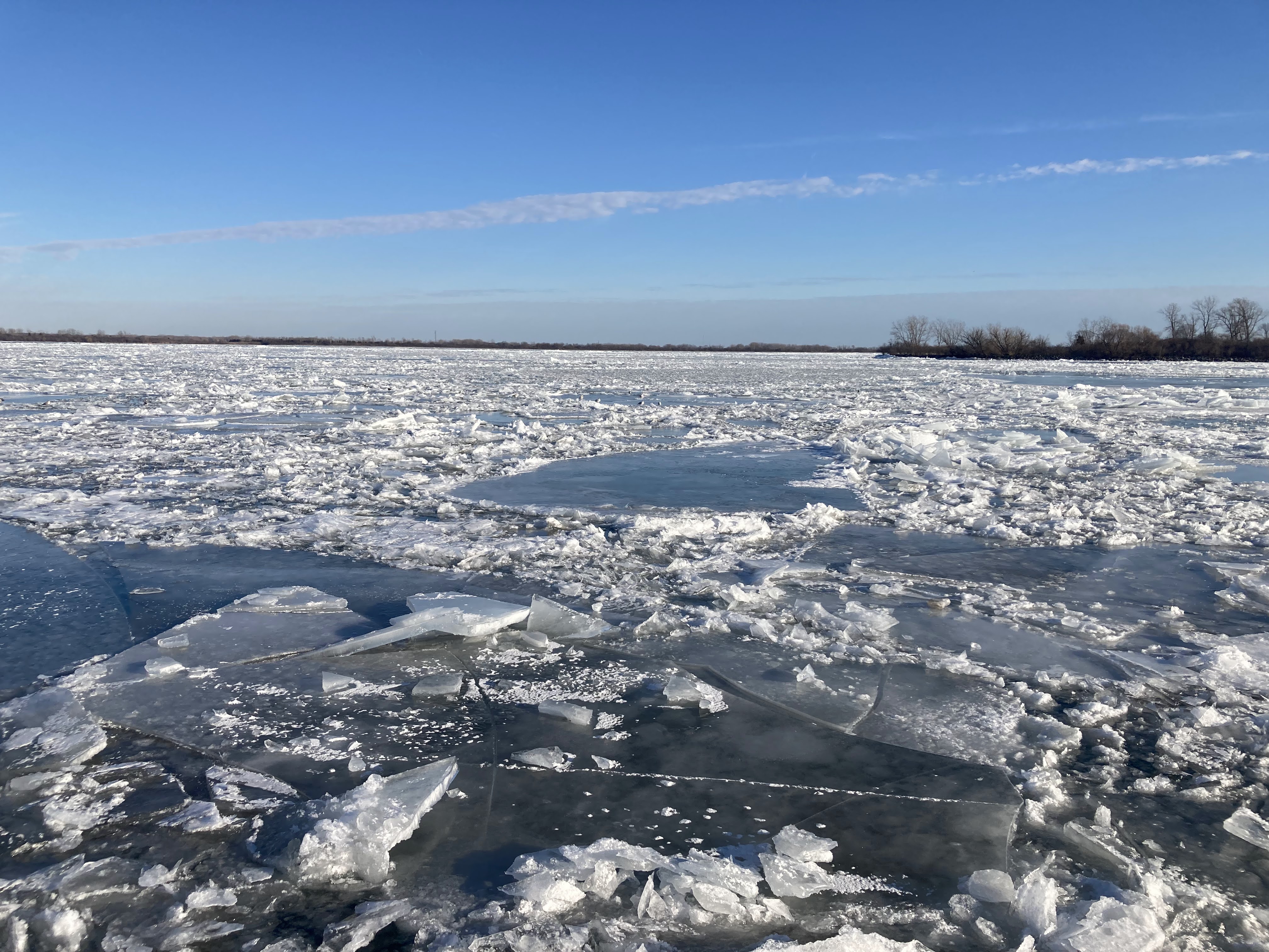 a frozen river